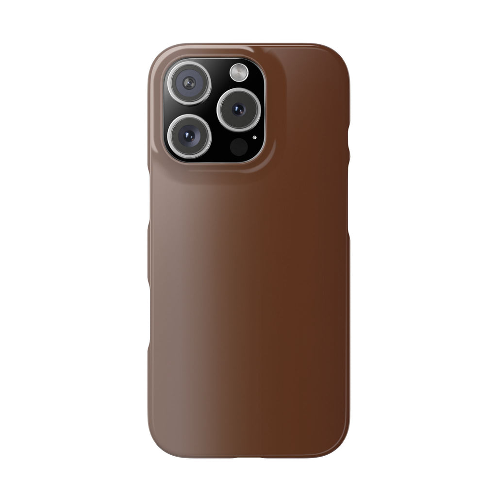 Slim Brown Minimalist Phone Case — Slim Protective Cover