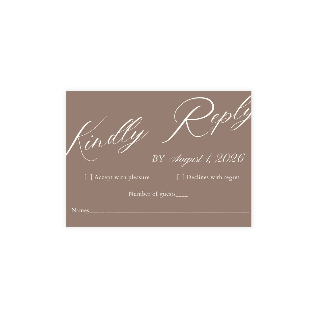 CLIFFSIDE VOWS- RSVP Cards w/envelopes 4.9x3.5