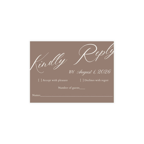 CLIFFSIDE VOWS- RSVP Cards w/envelopes 4.9x3.5