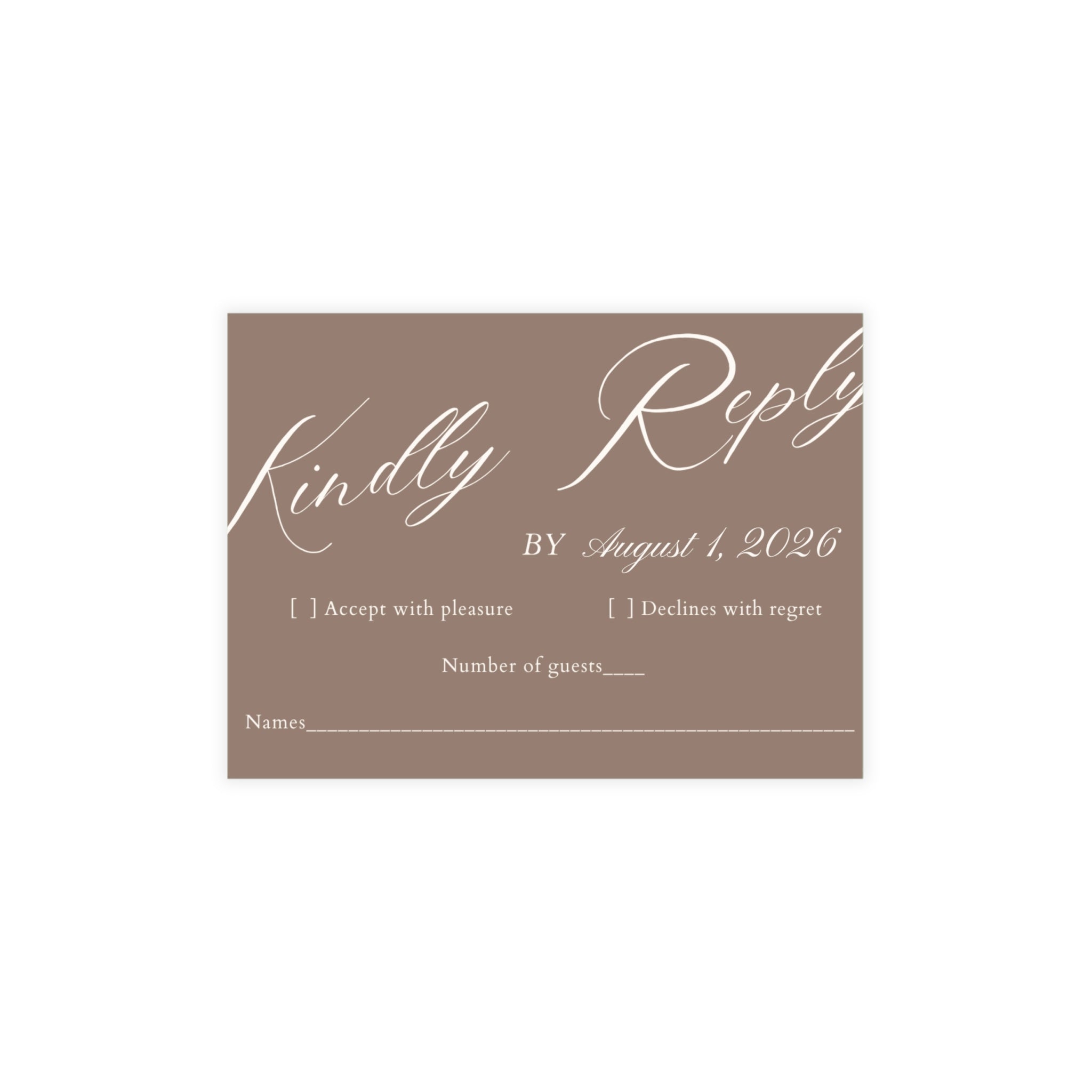 CLIFFSIDE VOWS- RSVP Cards w/envelopes 4.9x3.5