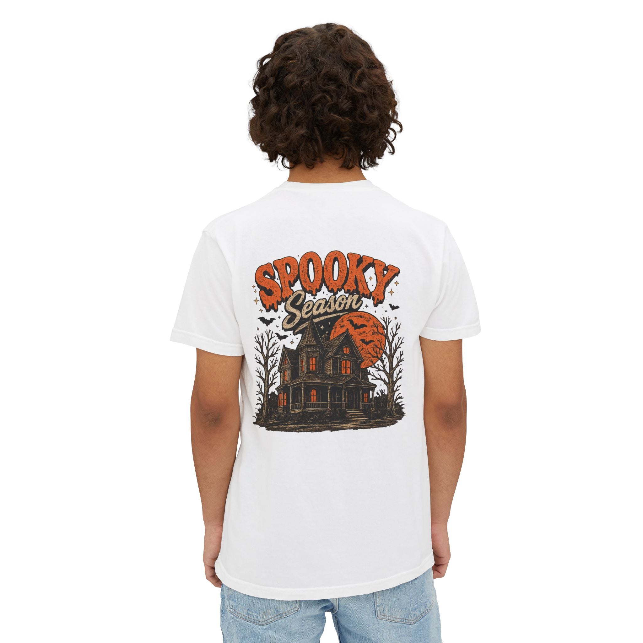 Spooky Season Haunted House T-Shirt | Pocket Tee