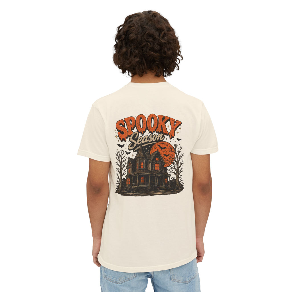 Spooky Season Haunted House T-Shirt | Pocket Tee
