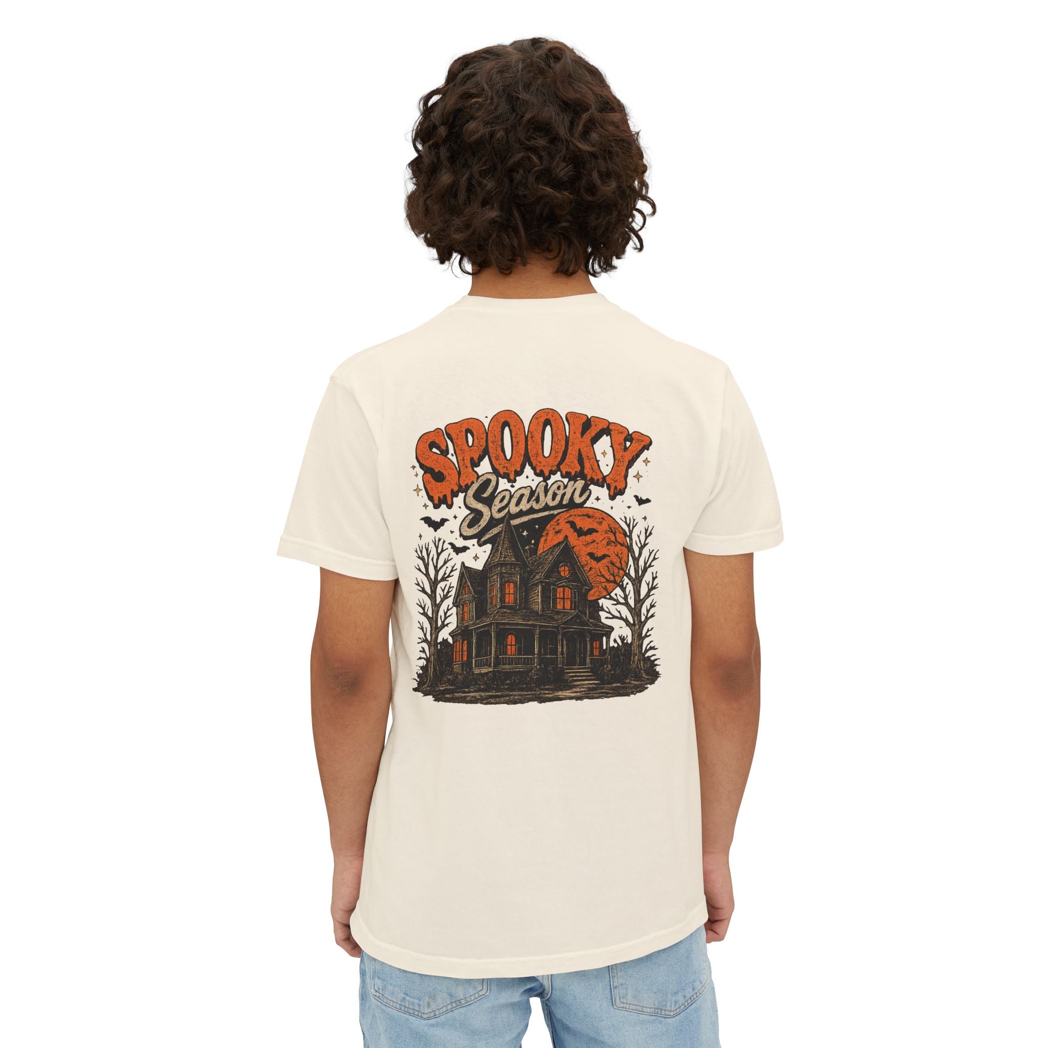 Spooky Season Haunted House T-Shirt | Pocket Tee