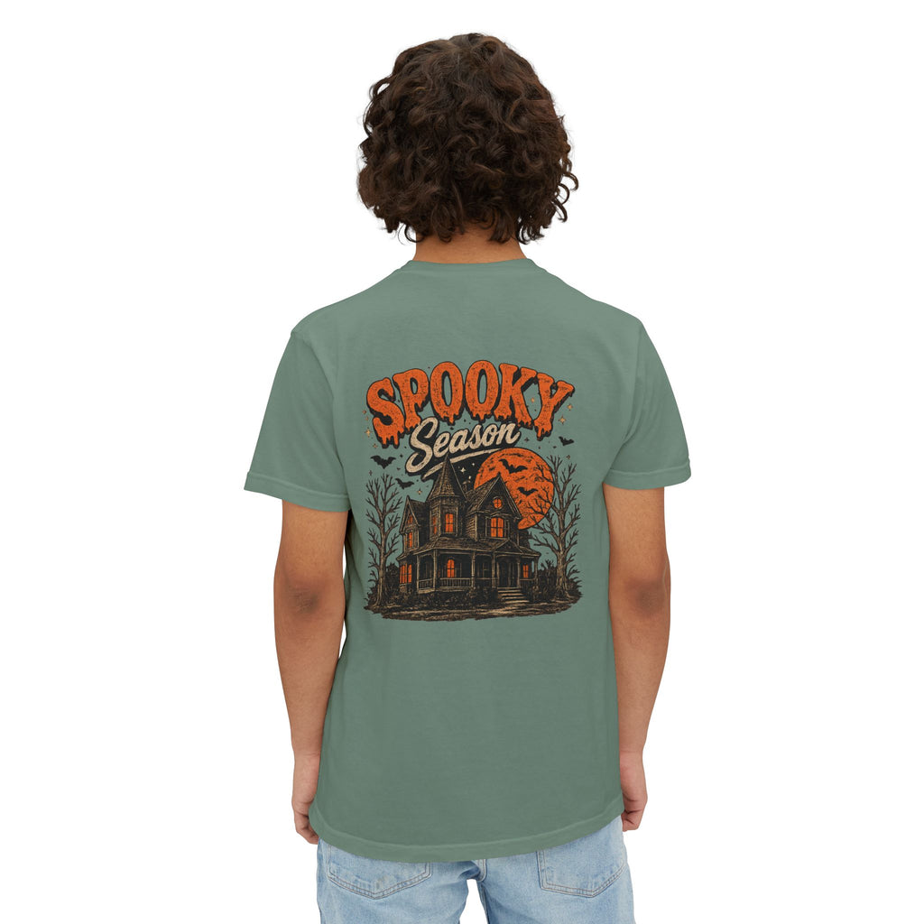 Spooky Season Haunted House T-Shirt | Pocket Tee