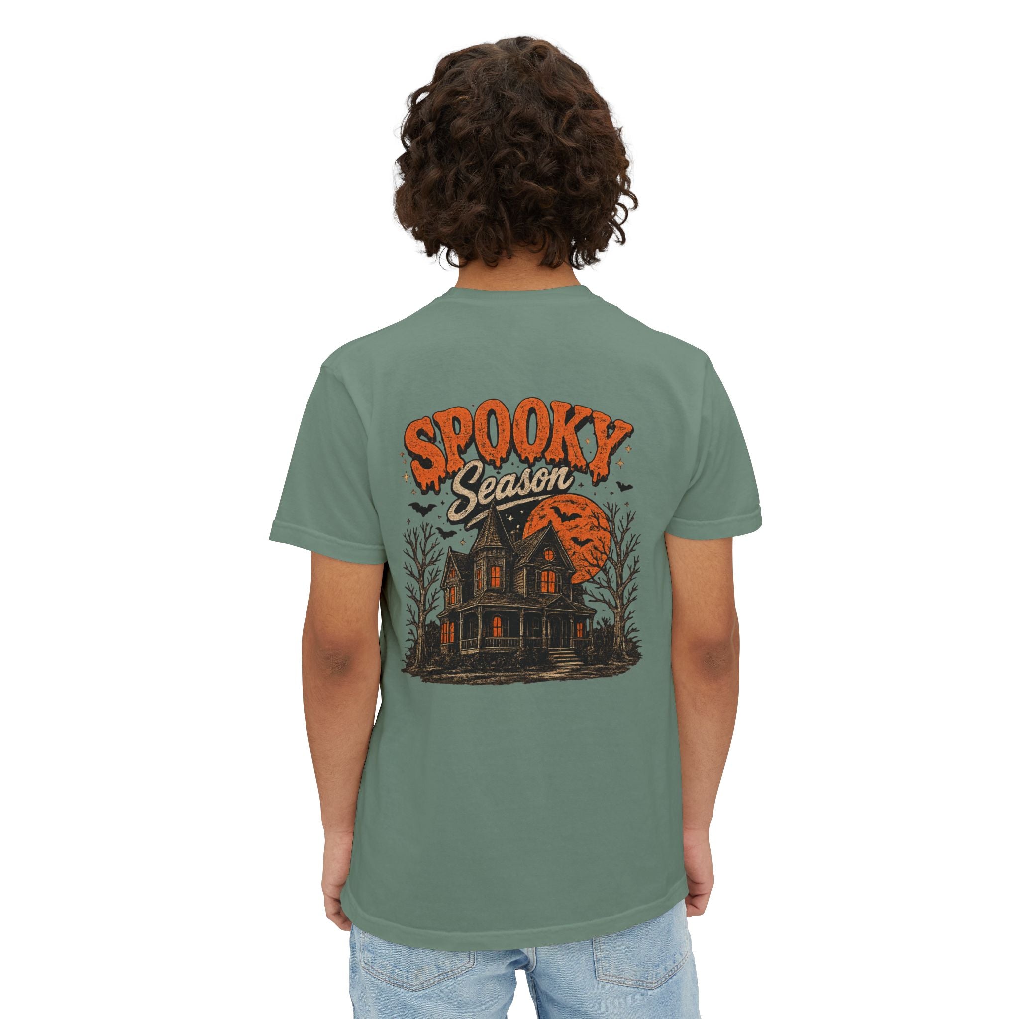 Spooky Season Haunted House T-Shirt | Pocket Tee