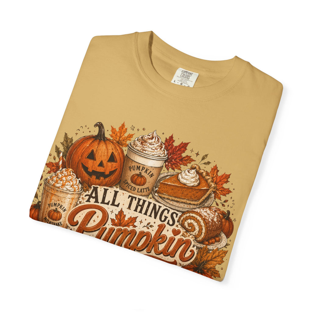 All Things Pumpkin T-Shirt — Fall Pumpkin Spice Graphic Tee