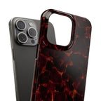Tortoiseshell Slim Phone Case – Glossy Brown Marble iPhone Cover