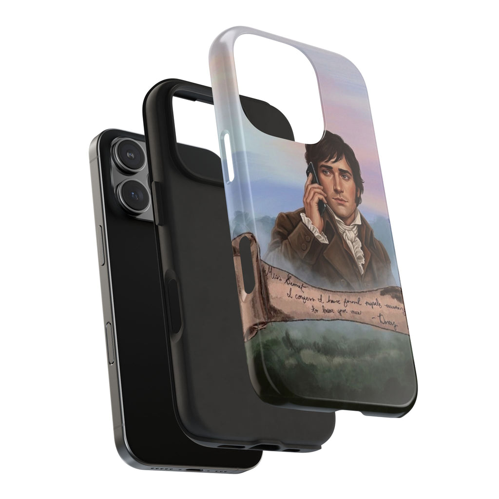 Romantic Regency Tough Phone Case — Illustrated Mr. Darcy Letter Scene