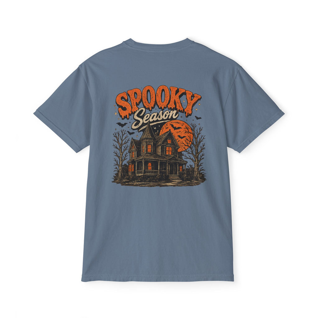 Spooky Season Haunted House T-Shirt | Pocket Tee