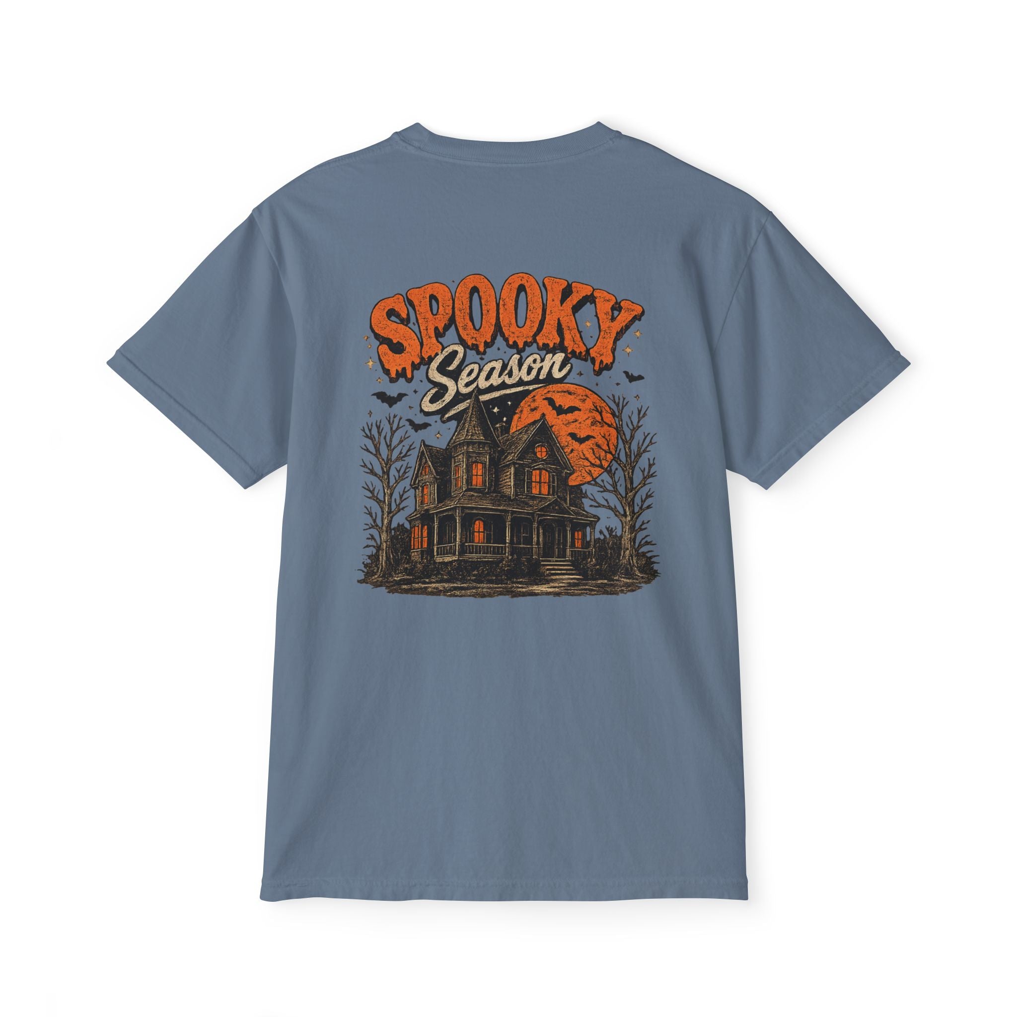 Spooky Season Haunted House T-Shirt | Pocket Tee