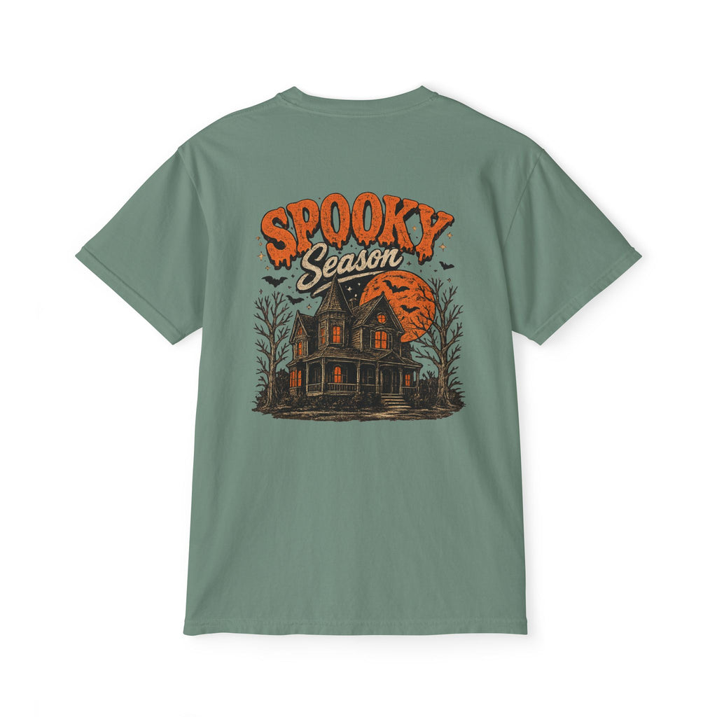 Spooky Season Haunted House T-Shirt | Pocket Tee