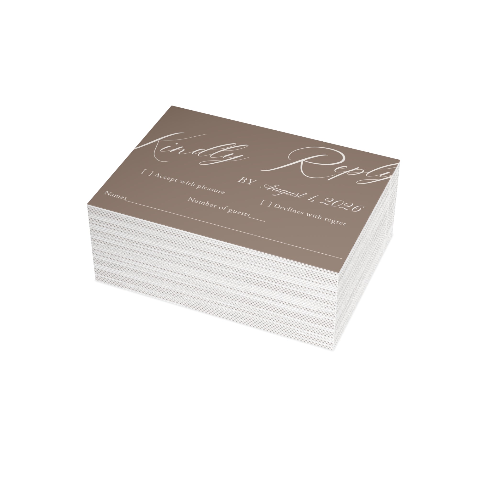 CLIFFSIDE VOWS- RSVP Cards w/envelopes 4.9x3.5