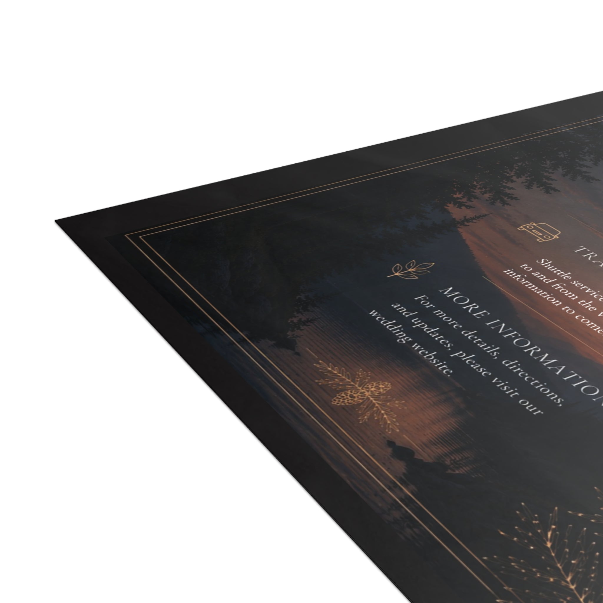 MIDNIGHT PINE- DETAILS CARD (envelopes not included) 4.25X5.5