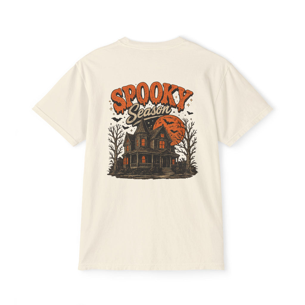 Spooky Season Haunted House T-Shirt | Pocket Tee