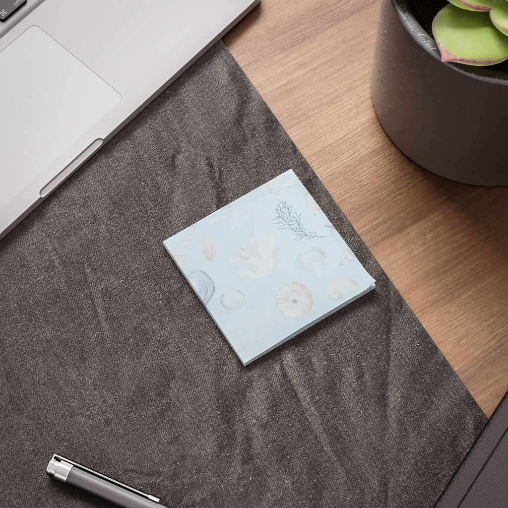 Seashell Beach Post-it Note Pads – Coastal Sticky Notes