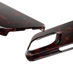 Tortoiseshell Slim Phone Case – Glossy Brown Marble iPhone Cover