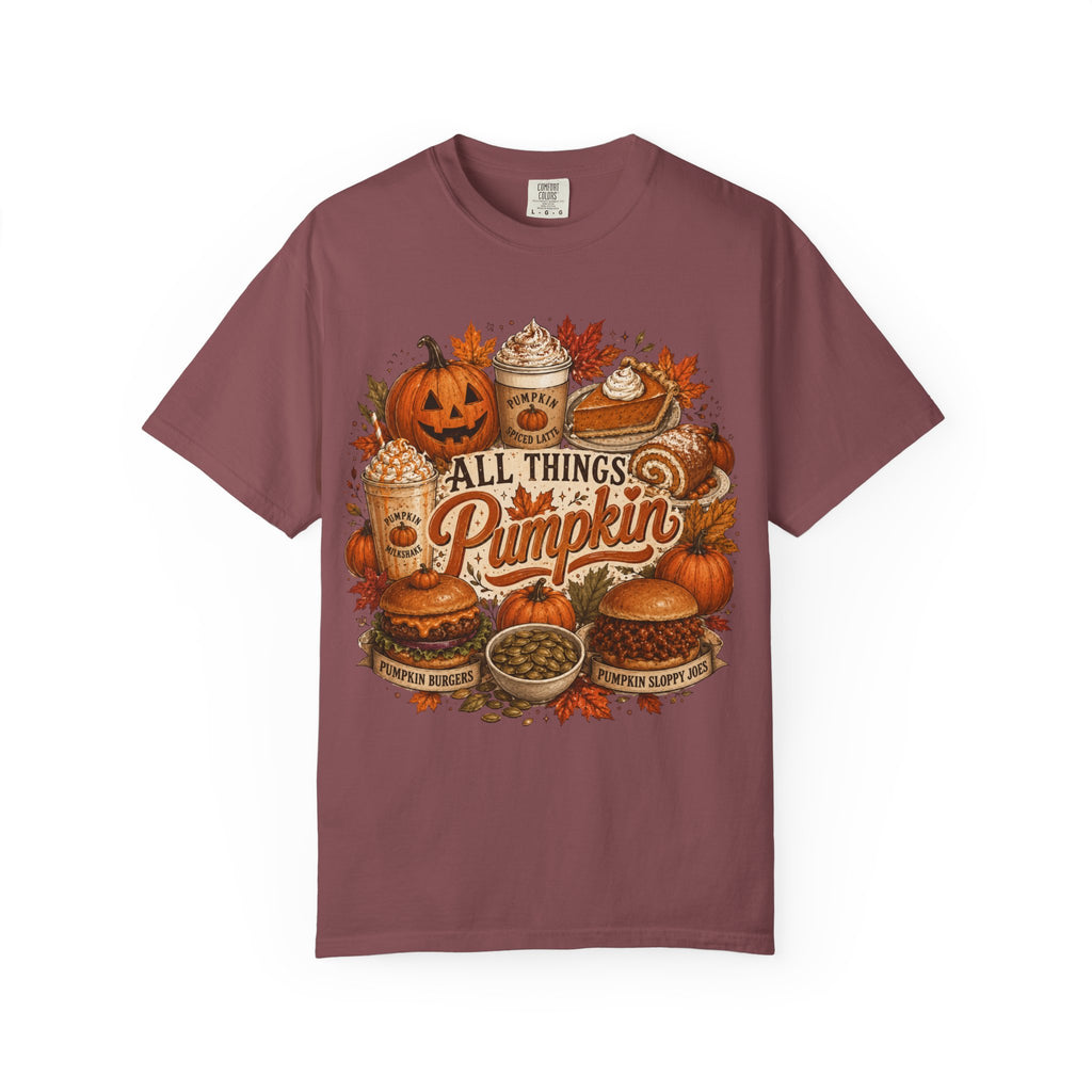 All Things Pumpkin T-Shirt — Fall Pumpkin Spice Graphic Tee