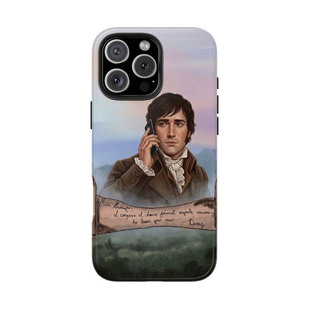 Romantic Regency Tough Phone Case — Illustrated Mr. Darcy Letter Scene