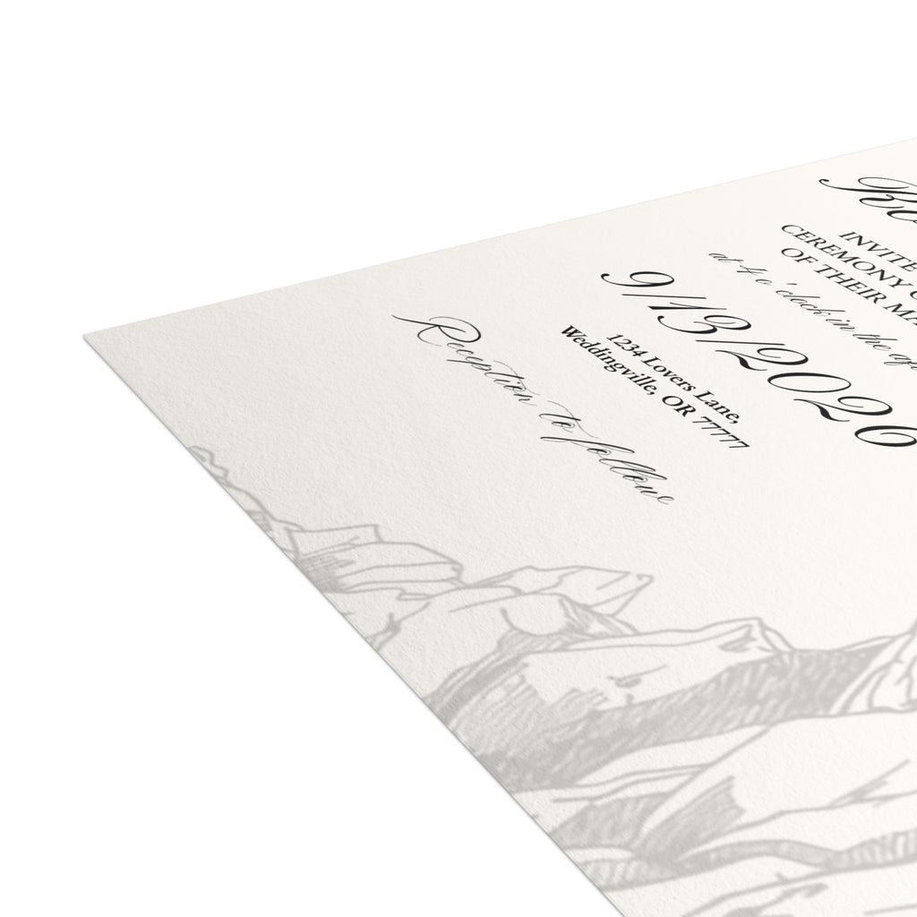 CLIFFSIDE VOWS-5x7 Customizable Wedding Invitation [MATTE]