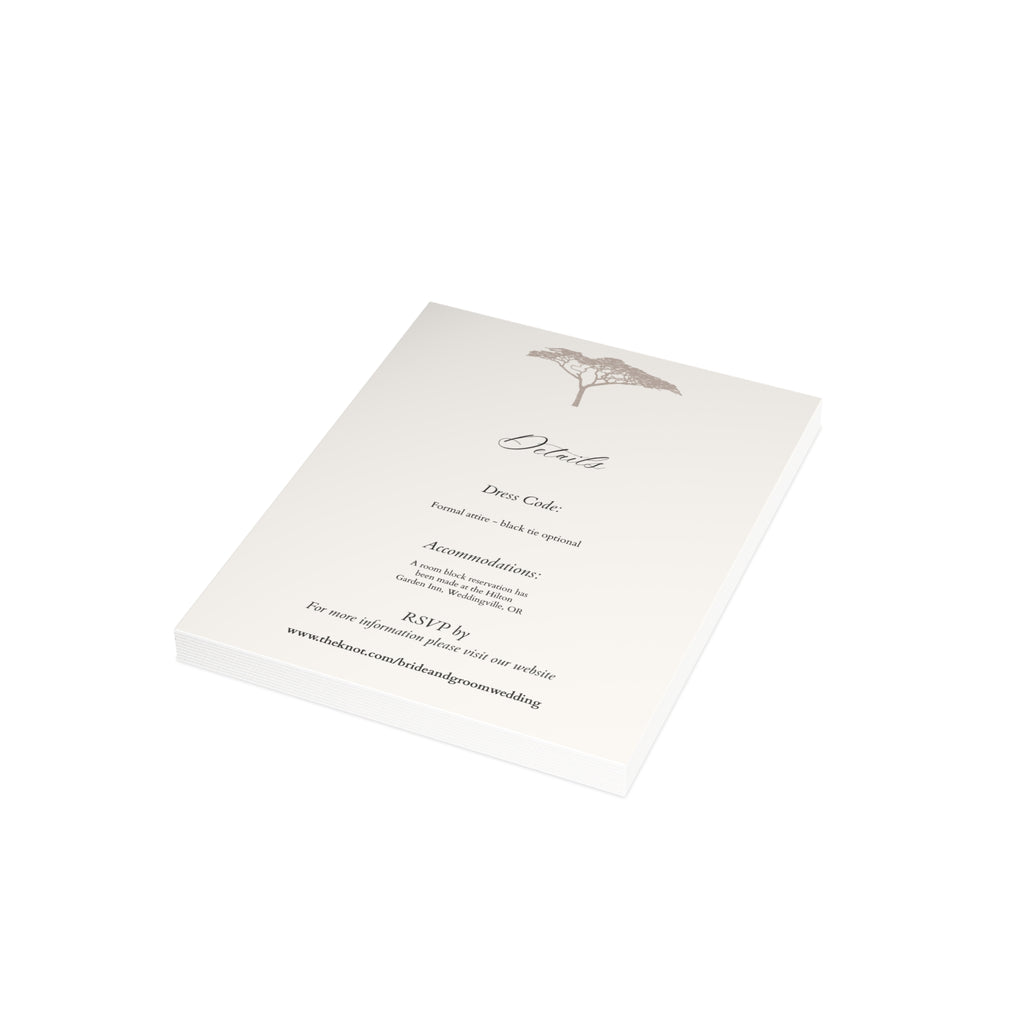 CLIFFSIDE VOWS- Details Card|Customizable (no envelopes) 4.25x5.5