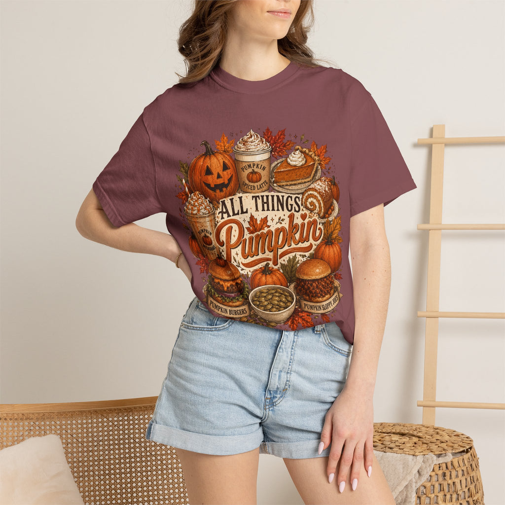 All Things Pumpkin T-Shirt — Fall Pumpkin Spice Graphic Tee