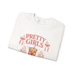 Iced Coffee Crewneck Sweatshirt — "Pretty Girls Drink Iced Coffee" Cozy Graphic Pullover