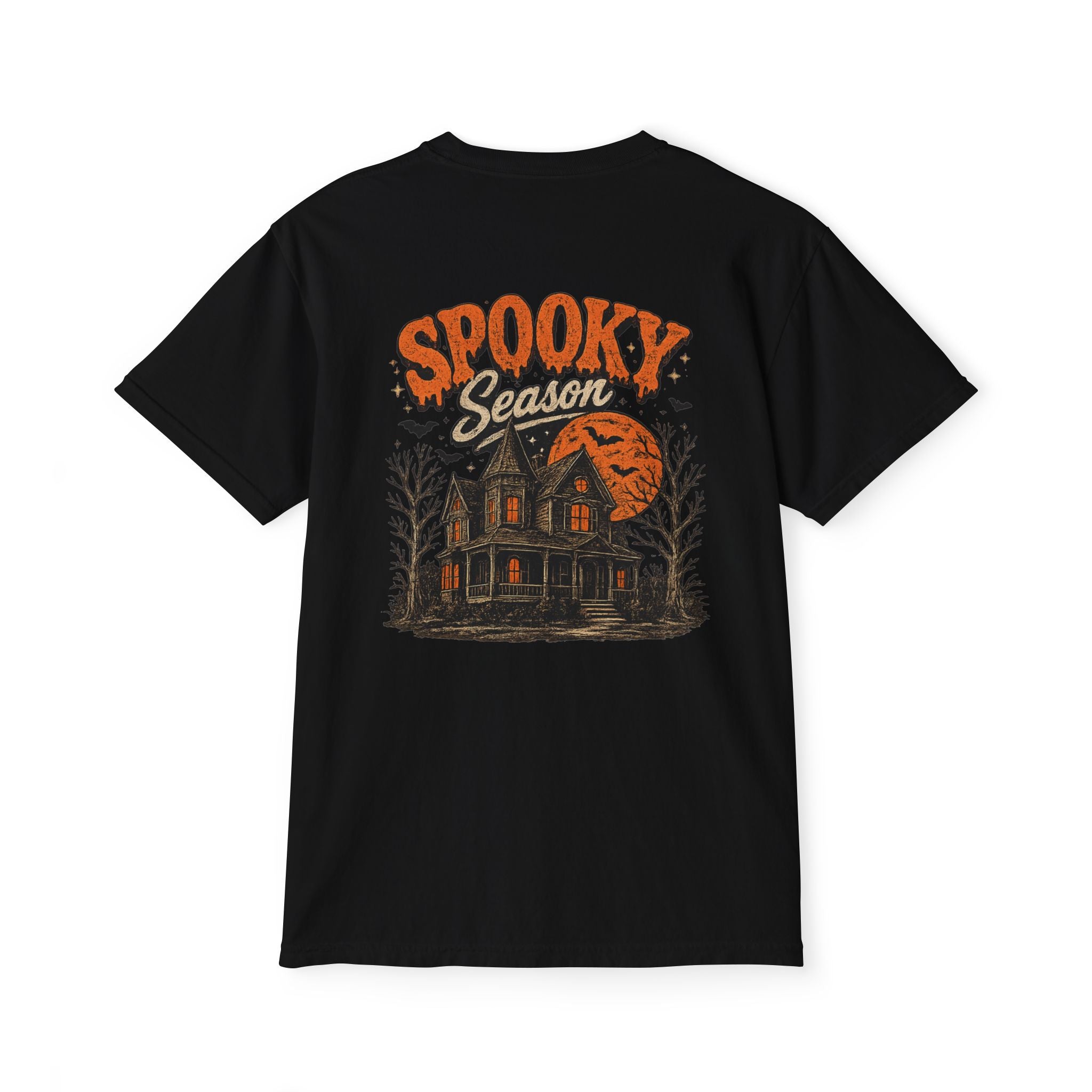Spooky Season Haunted House T-Shirt | Pocket Tee