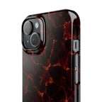 Tortoiseshell Slim Phone Case – Glossy Brown Marble iPhone Cover