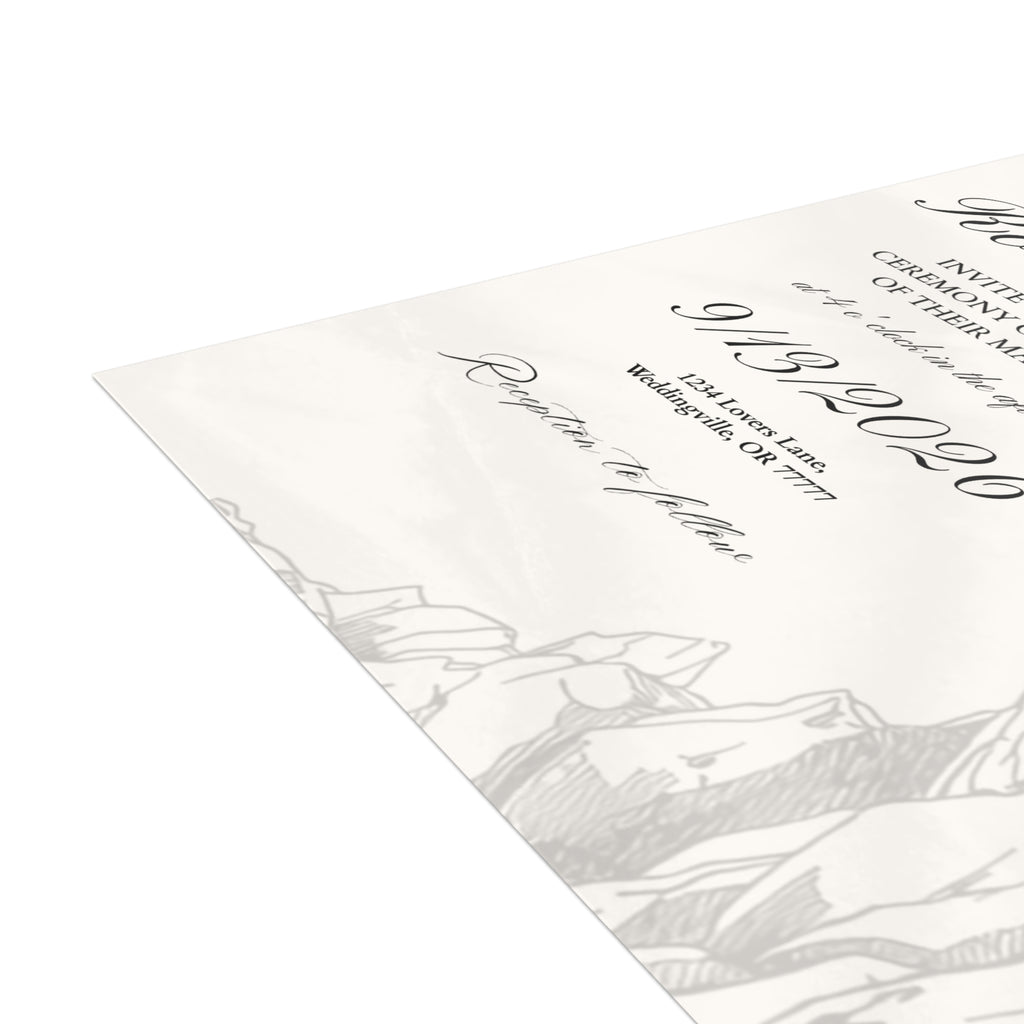 CLIFFSIDE VOWS-5x7 Customizable Wedding Invitation [MATTE]