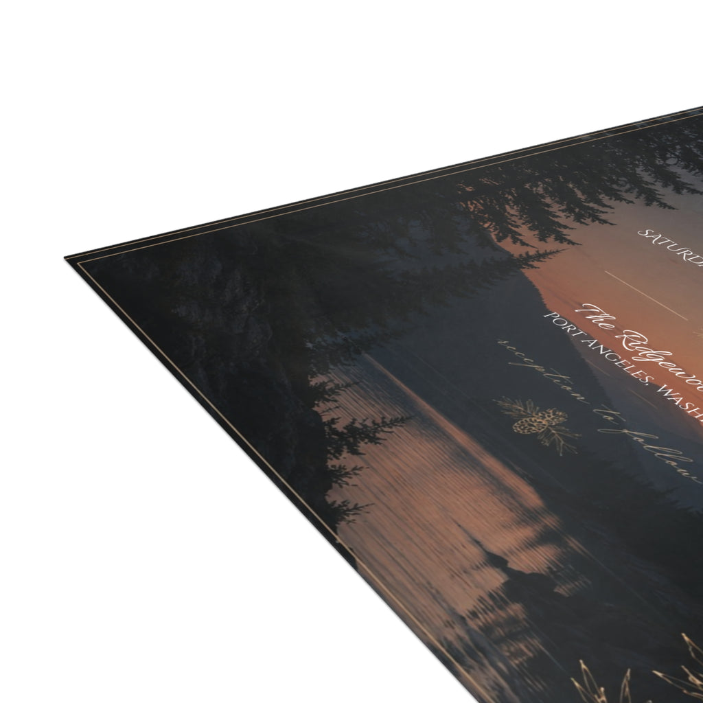 MIDNIGHT PINE-5X7 Wedding Invitation Bundles-Customizable (envelopes included)