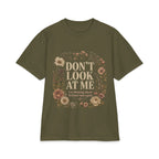 Don't Look At Me Floral Tee — Funny Introvert T‑Shirt ("Don't Look At Me, I'm Thinking About Fictional Men Again")