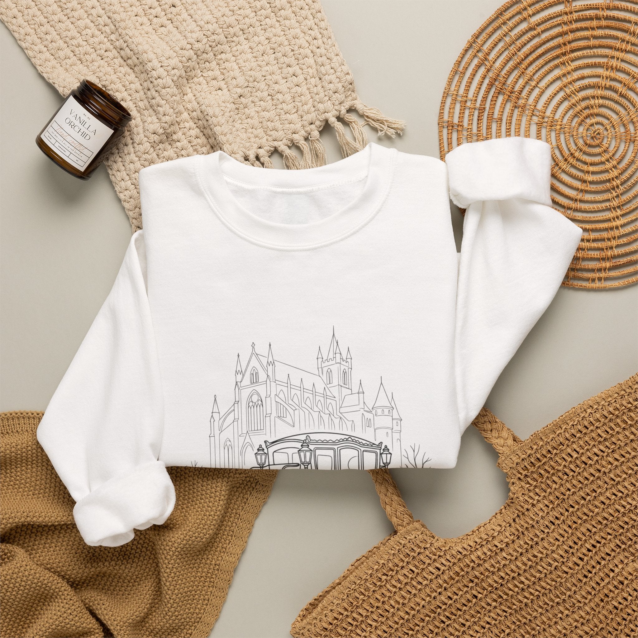 Carriage Ride Crewneck Sweatshirt — Vintage Castle Coach Design