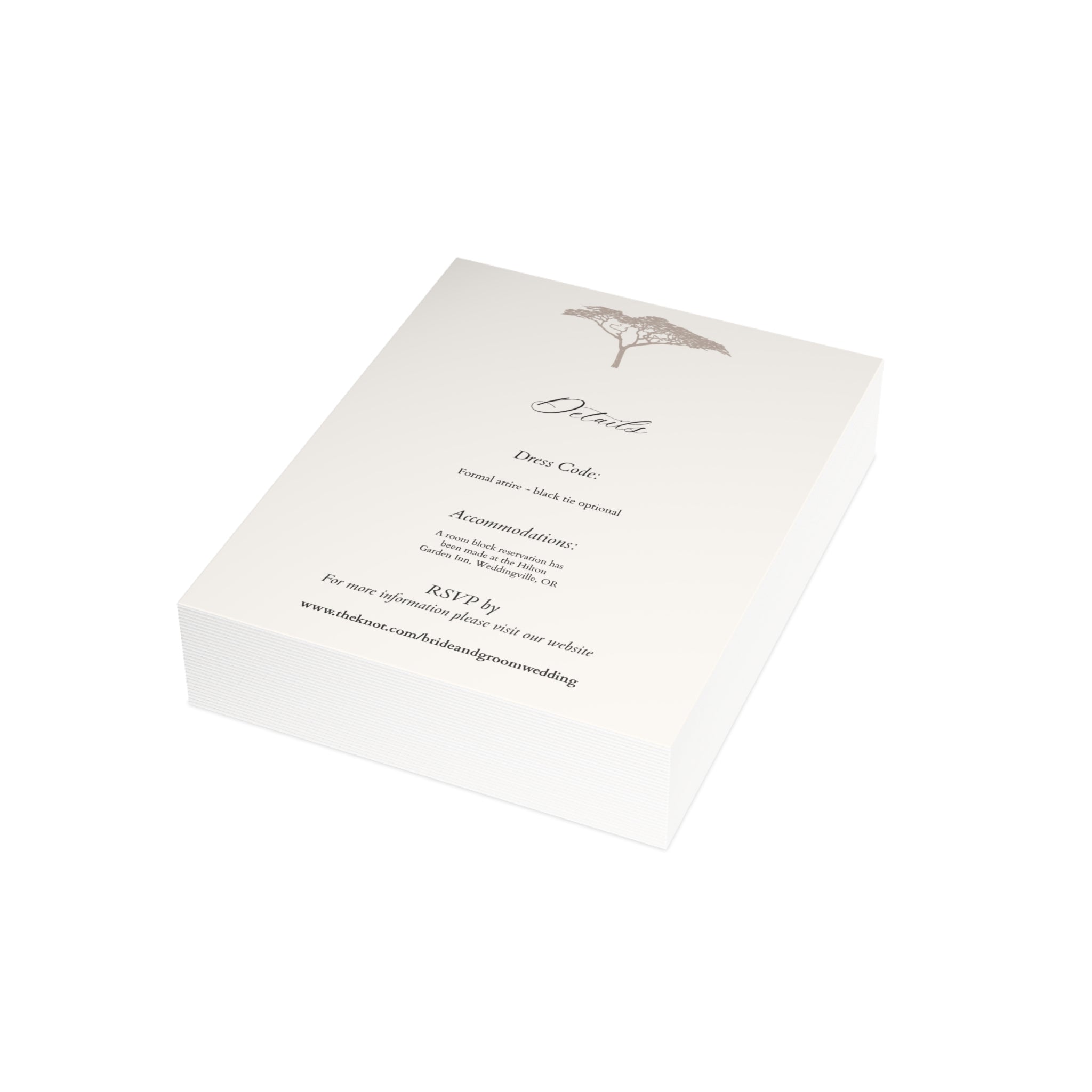 CLIFFSIDE VOWS- Details Card|Customizable (no envelopes) 4.25x5.5