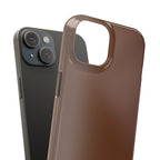 Slim Brown Minimalist Phone Case — Slim Protective Cover