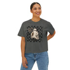 Spooky Vibes Checkerboard Ghost Tee