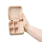Personalized Compact Jewelry Travel Case – Portable Ring & Earring Organizer