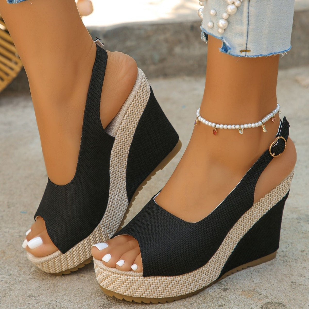 Open Toe Wedge Sandals