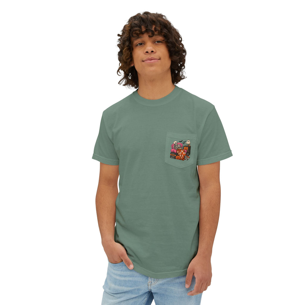 Spooky Season Haunted House T-Shirt | Pocket Tee