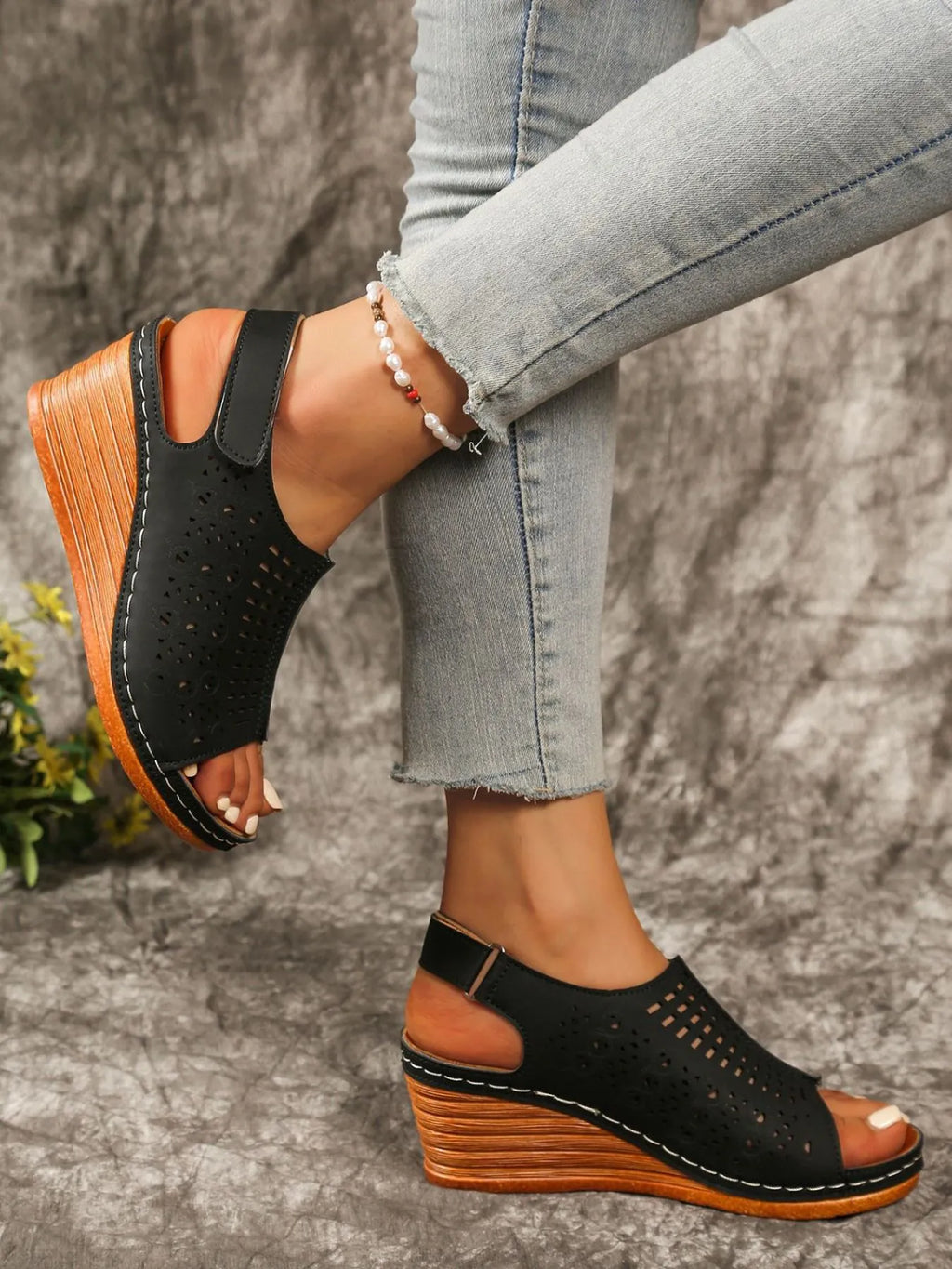 Open Toe Wedge Sandals