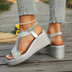 Open Toe Wedge Sandals