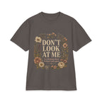Don't Look At Me Floral Tee — Funny Introvert T‑Shirt ("Don't Look At Me, I'm Thinking About Fictional Men Again")