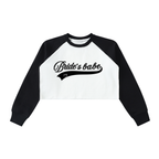 Bride's Babe- Block Raglan Crop Sweatshirt