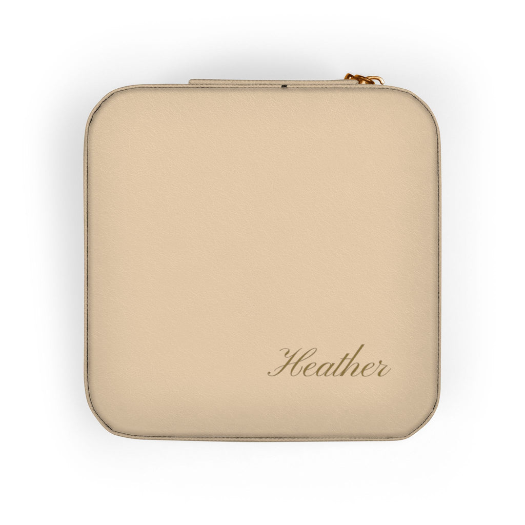 Personalized Compact Jewelry Travel Case – Portable Ring & Earring Organizer