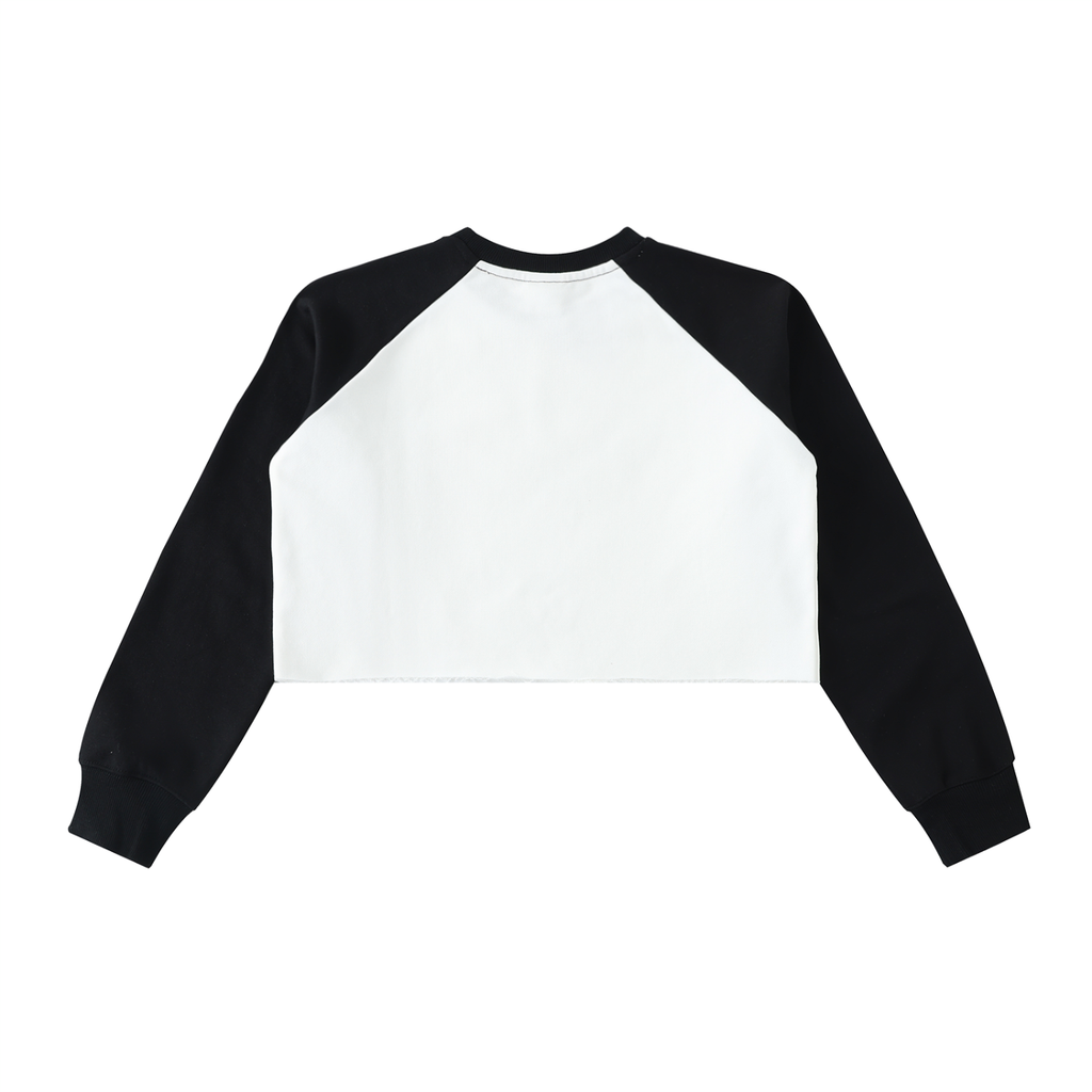 Bride's Babe- Block Raglan Crop Sweatshirt
