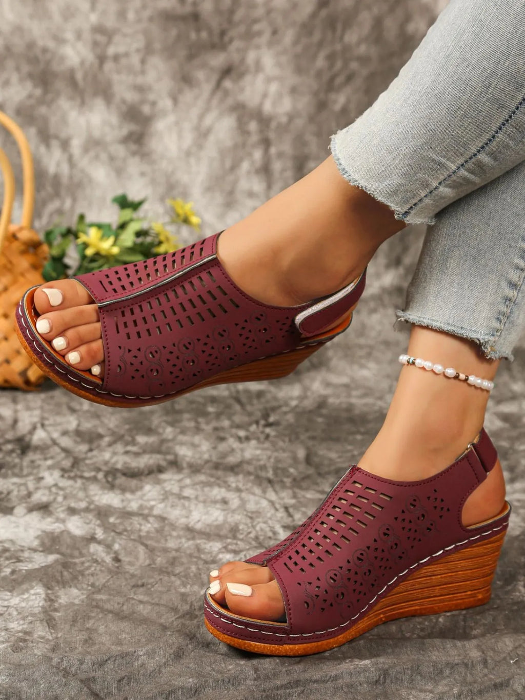 Open Toe Wedge Sandals