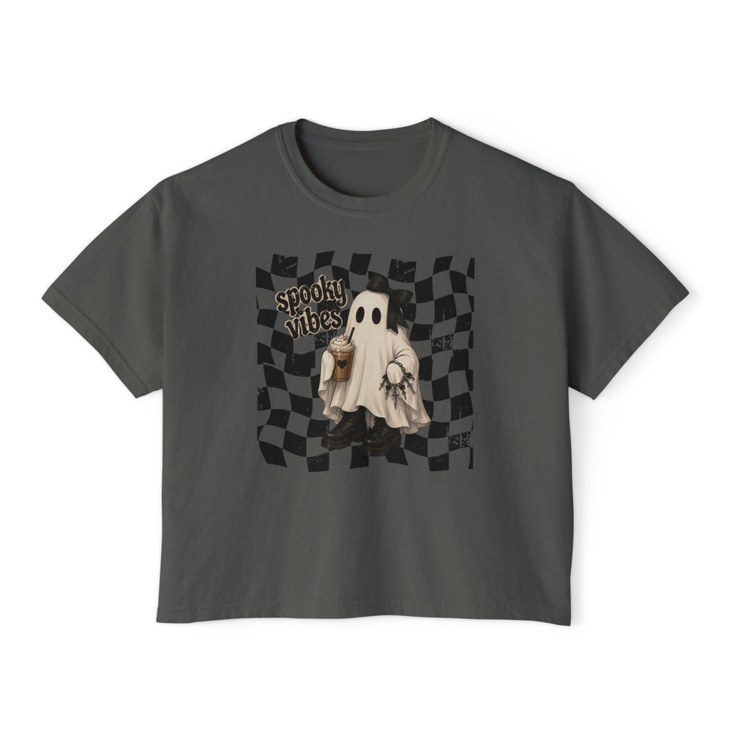Spooky Vibes Checkerboard Ghost Tee