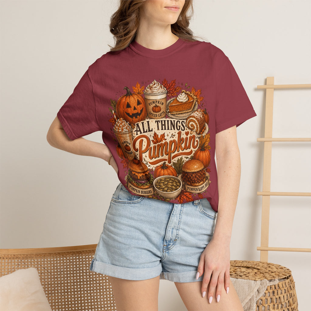 All Things Pumpkin T-Shirt — Fall Pumpkin Spice Graphic Tee