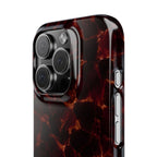 Tortoiseshell Slim Phone Case – Glossy Brown Marble iPhone Cover