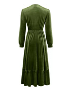 Ruffled Hem Long Sleeve Dress