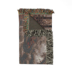 Copy of Cozy Cabin Balcony Landscape Woven Blanket | Rustic Mountain View Throw